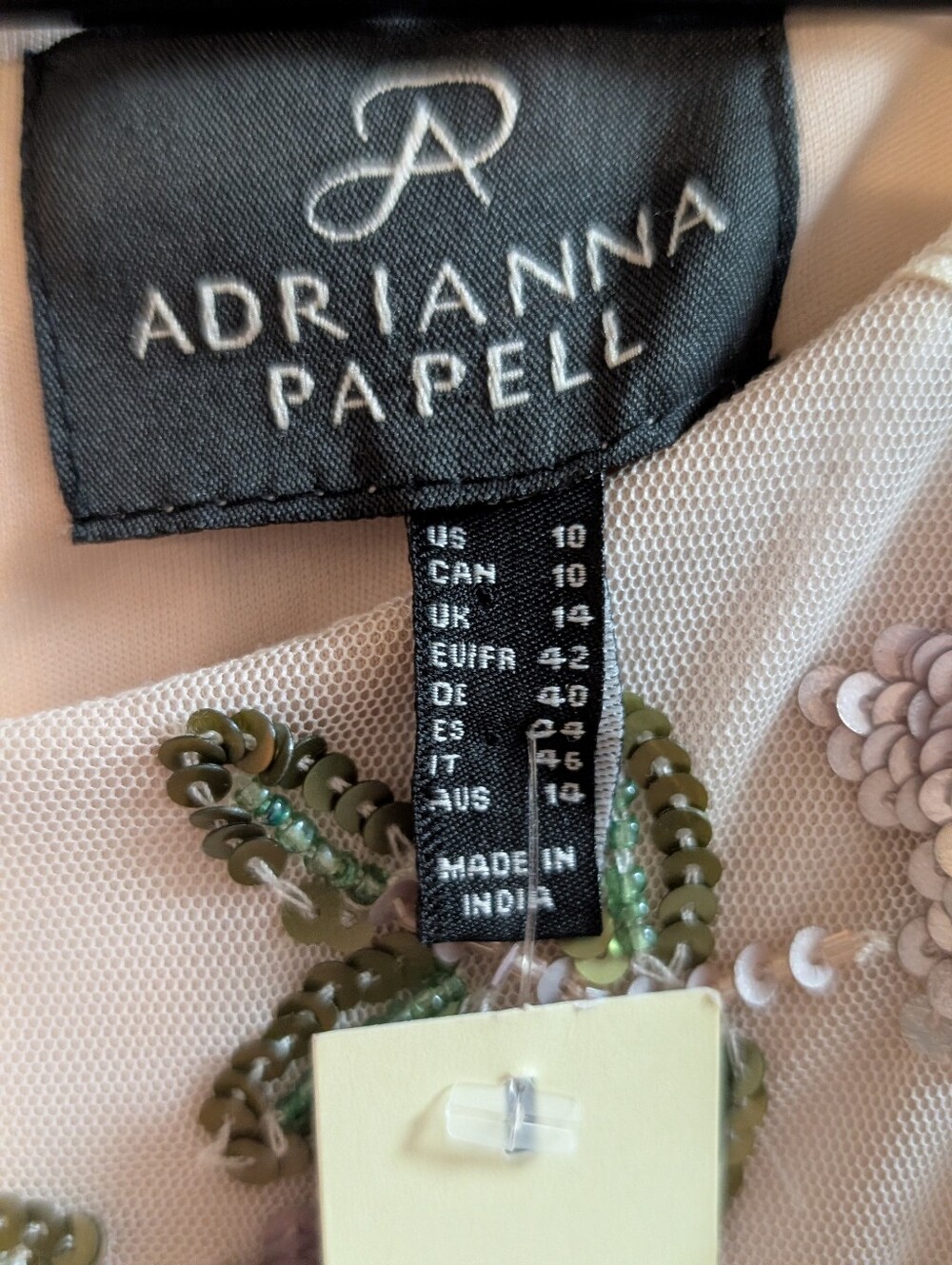 BHLDN x Adrianna Papell Samba Beaded Gown SIZE 10 - Picture 11 of 14